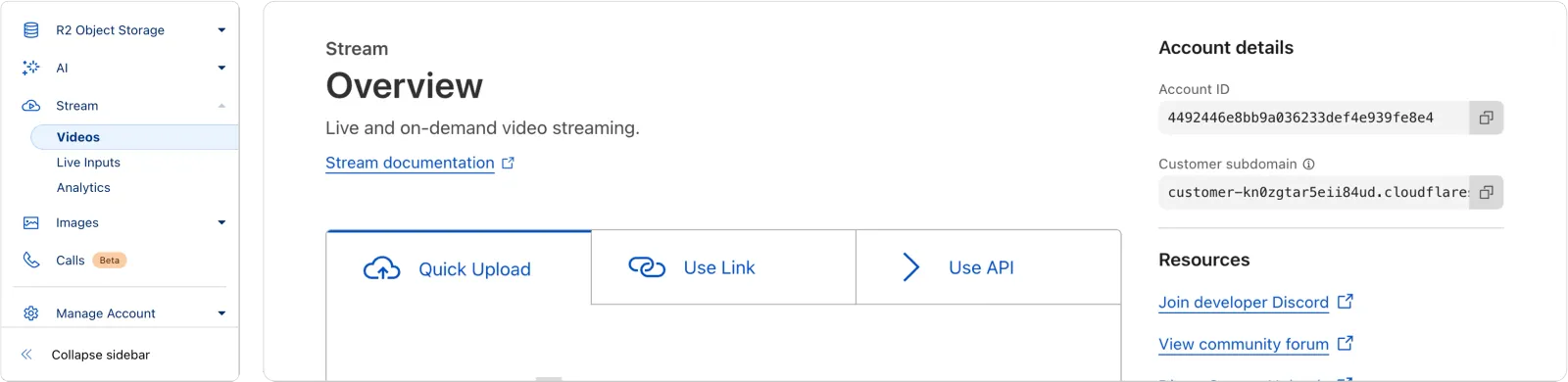 From the Cloudflare dashboard